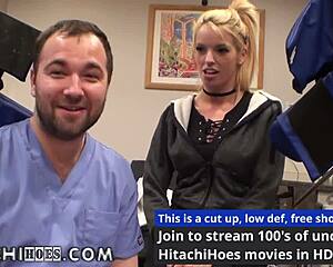 Freshman Bella Ink Gets HITACHI Orgasms By Doctor Tampa!