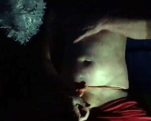 camping turns into oiled bondage and hardcore masturbation