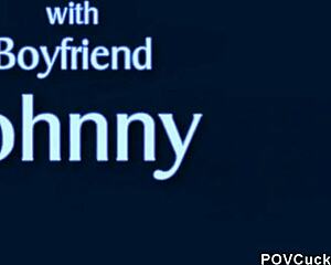 POV Blowjob by Step Daughter Seducing Step Dad into Cuckold Play, Sucking Creampies from Pussy, Locking in Chastity