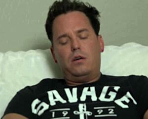 Danny Deep pulls out his massive cock.