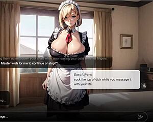 Erotic story sexy with obedient big tits blonde maid anya ai sexting roleplay.