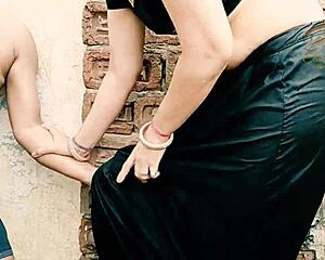 Neighbor fucks outdoor in bath during rain cumshot close up