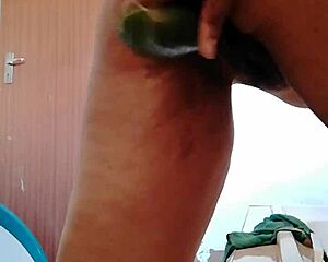 Vegetable for mature woman pleasure herself
