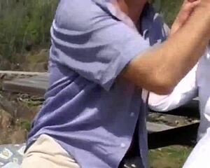 Retiree on a walk feels a sudden hunger inside