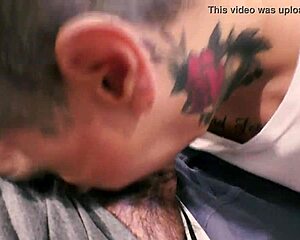 Milf gives deepthroat blowjob and cumshot