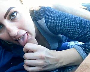 chupando pau during a wild outdoor roll with a deepthroat slut