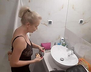 Jenny the Blonde Prepares for Disco Night at Night Club