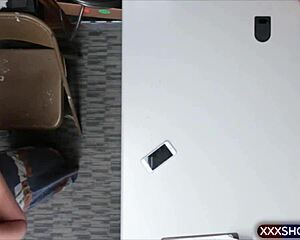 Petite Teen Shoplifter Bent Over for Anal in Office