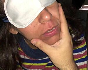 blindfolded argentinian prostitute sucks cock passionately