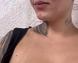 Blonde Gym Babe Exposes Big Tits After Sweaty Workout