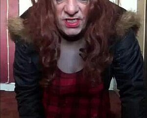 Watch the bisexual crossdresser insert an object in his anal pussy and suck it clean!