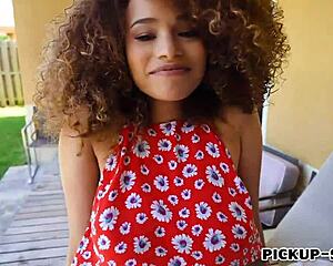 this kinky eurobabe flashes and gets slammed outdoors for cash