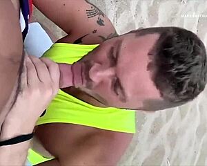gay public beach cruising blowjob compilation