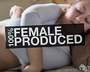 I-I watch Jessie Lee toy her shaved slit