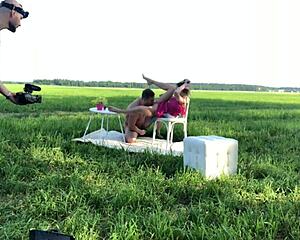 Backstage Fucking With Teen 18+ Riding Cowgirl In Nature!