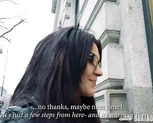 hot bella beretta in glasses getting pounded outdoors, wanna see?