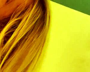 French blonde Megane Lopez tantalizingly rims and rides in masked, blindfolded hardcore session