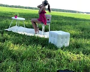 Backstage Fucking With Teen 18+ Riding Cowgirl In Nature!