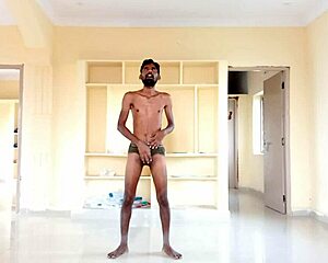 Rajesh strips and spanks his big cock 😈