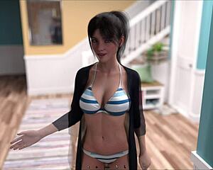 Screaming summer lessons with a buttiful and busty teacher