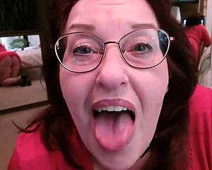 Redhead Secretary in Red Dress and Heels Submits to Domination