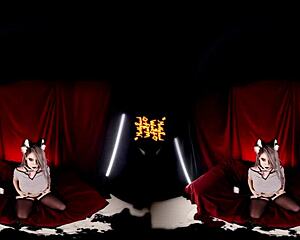 i got lost in helluvaboss cosplay, big tits blonde in pov vr game