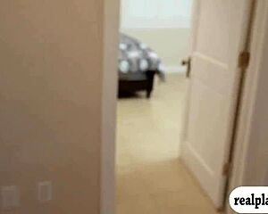 two sexy babes foursome sex on the bed