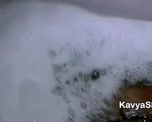 Indian babe kavya fingers tight pussy in bath tub!