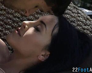 Alluring feet cutie jizzy enjoys outdoor activities