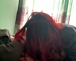 latina teen gets recorded while eating something tasty