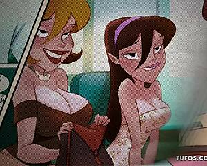 young girl excited on first gynecologist visit with handsome doctor