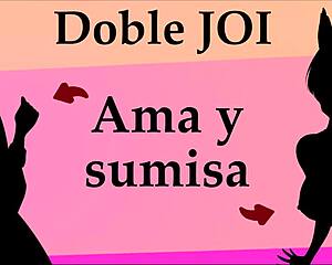 Intriguing joi with double mistress and submissive dominating you intensely.