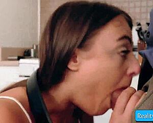 Gabbie carter gets pussy fucked in kitchen 😈