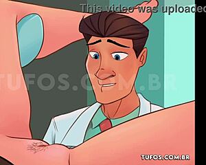 young girl excited on first gynecologist visit with handsome doctor