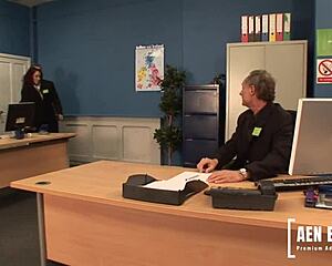 Teen Secretary Olga Cabeava Broken In By Three Cocks!