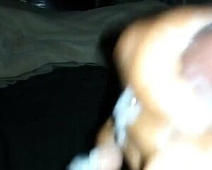 Insane cumshot from big monster cock.