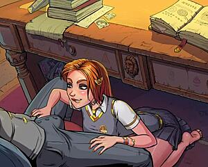 Hey Ginny Weasley, can you handle this messy student blowjob?