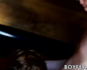 Young Gay Twink Tyler Gets Intense Cum Spray After Blowjob