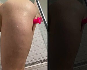 pov stepsis invites you into the shower, lets you record her while you jerk off watching mia malkova