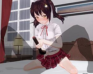 uncensored anime sister torments anal with edging handjob onasapo teasing