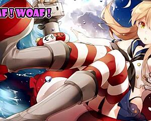 shimakaze humiliates me with hentai femdom anal and feet