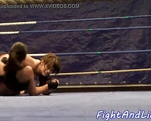 naked lesbian babes dont stop wresting