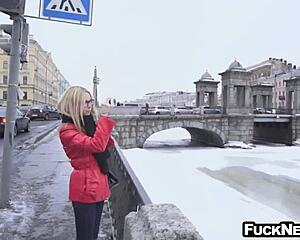 hot blonde in glasses gets hardcore