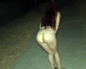 Fanny Casada Shows Off Without Panties In Public On The Street