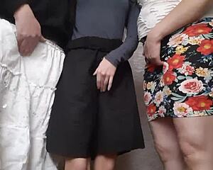 Six Wild Orgasms Under Skirt in Kitchen Amateur Play