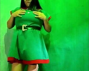 stepdad in bad mood, i send homemade video as sexy elf to cheer him up