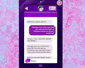 What's this wizard's member doing in magical mischief?