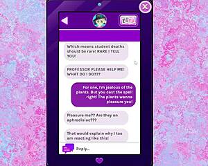 What's this wizard's member doing in magical mischief?