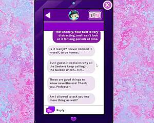 What's this wizard's member doing in magical mischief?