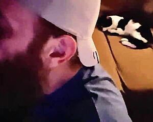 Sucking my straight buddy while he moans